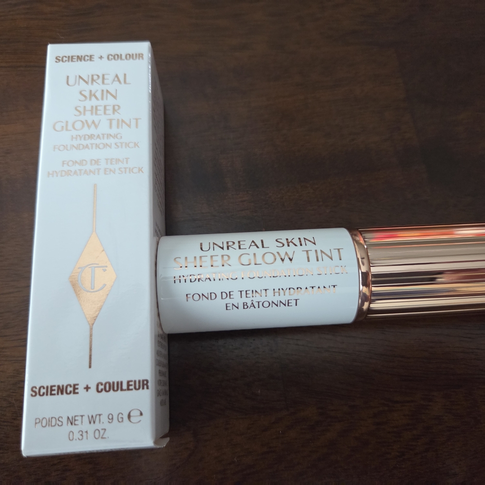 Charlotte Tilbury Unreal Skin Sheer Glow Tint in White and Gold